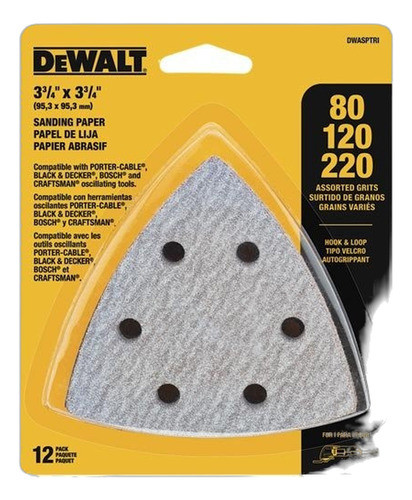 Dewalt Dwasptri Papel De Lija Para Triángulo De Gancho Y Buc 0