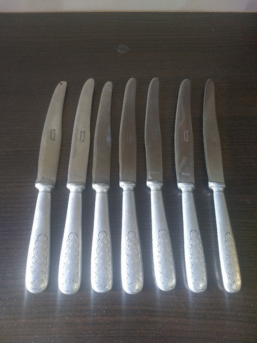 Antiguo Juego 7 Cuchillos Inoxidable Importado Ind Argentina 0