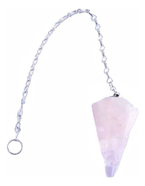 Péndulo Cuarzo Rosa Piedra Natural. Relajación Amor 0
