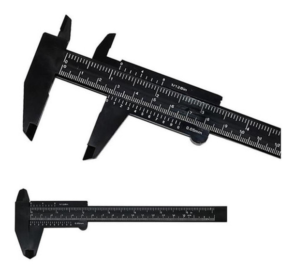 Calibre De Plástico Negro Vernier 150mm 0 Calibre De Plástico Negro Vernier 150mm 0