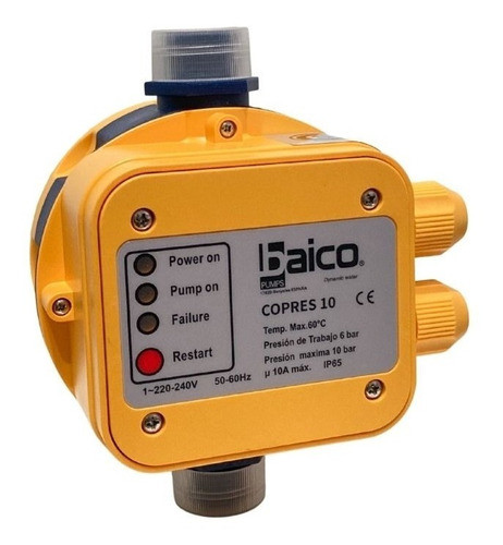 Presurizador Control Presion Automatico Agua Baico Copres 10 0