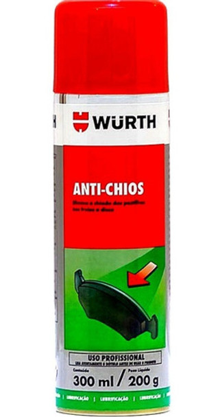 Anti Ruido Limpa Pastilhas De Freio Tira Chiado Wurth 300ml 0