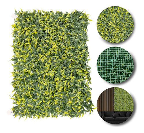 5 Placas Samambaia 40x60cm Artificial Muro Inglês Vertical 0