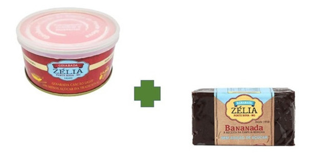 Kit Goiabada Cascão Light E Bananada Barra Sem Açúcar Zélia 0