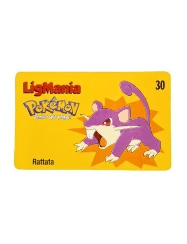 Cartão Telefônico Ligmania Pokémon - Rattata - 17/30 0