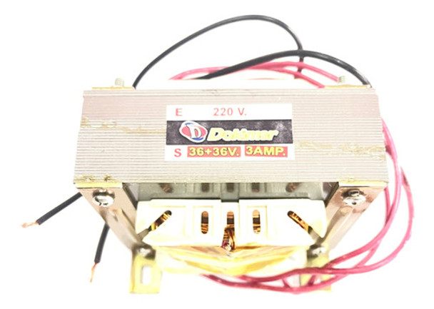 Transformador Mecanico Alterna 36+36v 3a Nacional 0