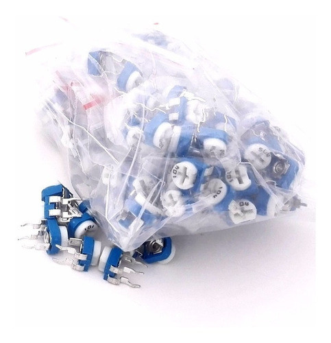 Kit 100 Potenciometros Standar Trimpot Valores Variados 0