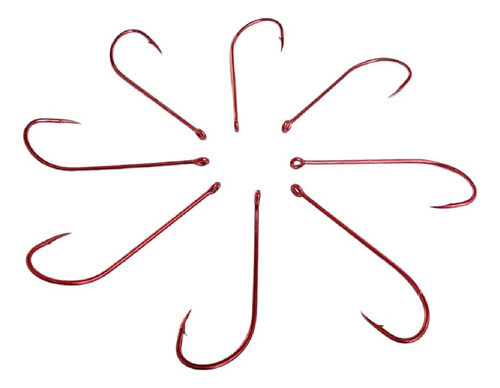 Anzuelo Rojo Red 92611 4/0 Pata Larga Pack 12 Unidades 0