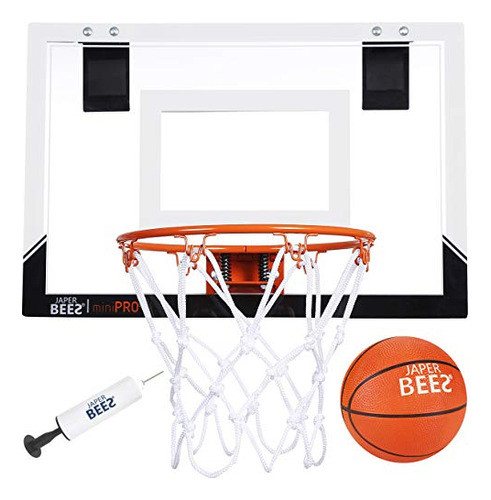 Japer Bees Mini Pro Over Door Basketball Hoop with Wall Mount