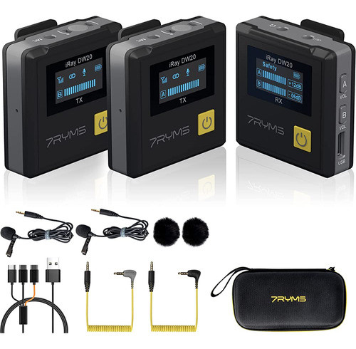 Sistema De Micrófono Inalámbrico Lavalier 7ryms, Iray Dw20 2 0