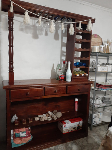 Vendo Mueble De Barra/bar Pino Macizo 0
