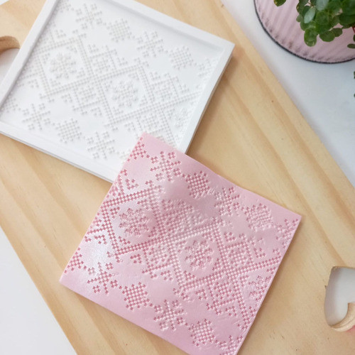 Molde De Silicone Acabamento Renda Ponto Cruz 0