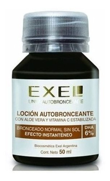 Loción Autobronceante 6% Con Color Bronceado Exel 50ml X4 0 Loción Autobronceante 6% Con Color Bronceado Exel 50ml X4 0