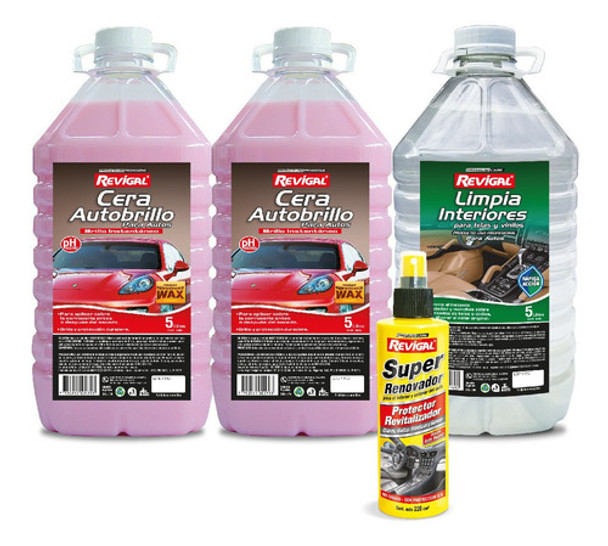 2 Autobrillo Limpia Interiores Y Super Renovador Revigal 0