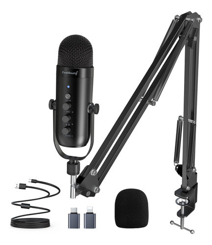 Zealsound Micrfono Para Pc, Micrfono Condensador De Podcast 0