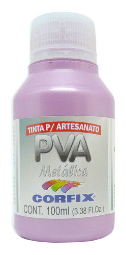 Tinta Pva Metalica Corfix 343 Rosa Ciclame 100ml 0