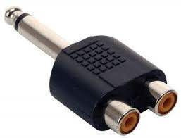 Adaptador Plug 1/4 Mono A 2 Jack Rca 0