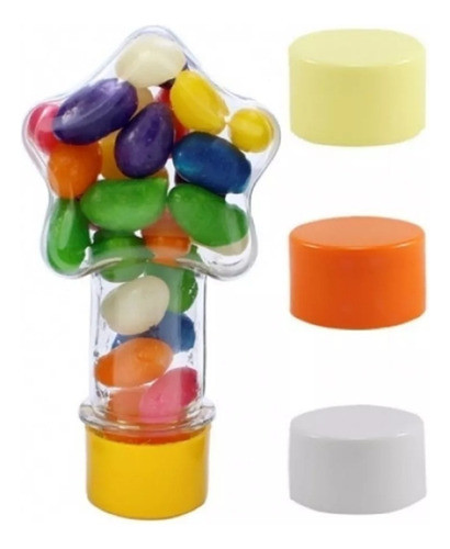 20 Tubo Caramelera Estrella  Acrilico P/ Personalizar 0