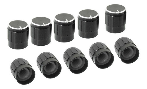 Knobs Aluminio  Rotativo Potenciometro Universal 10pçs 0