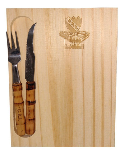 Set De Asado Calado C/cub Caña Independiente Personalizado 0