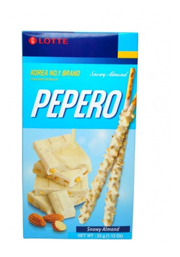 Biscoito Pepero Chocolate Branco E Amêndoas 32g 0