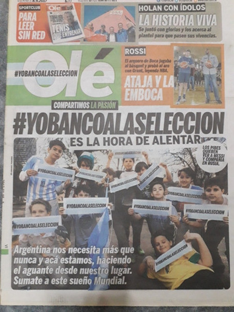 Diario Ole 8 Septiembre 2017 Yo Banco A La Seleccion 0