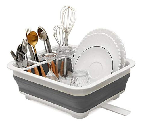 Rejilla De Secado De Platos Plegable Organizador De Escurrid 0