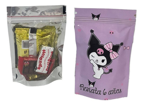 Bolsas Golosineras Zipper Personalizadas X 10 Kuromi Lila 0 Bolsas Golosineras Zipper Personalizadas X 10 Kuromi Lila 0