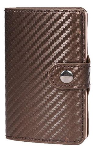 Manchda Mens Mini Cartera Funda De Piel Rfid Caja Fuerte Neg 0