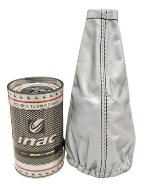 Funda Cofia Palanca Cambio Cuero Gris 0