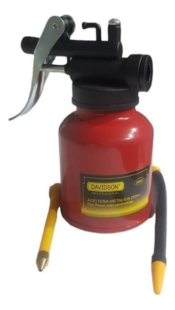 Aceitera Manual Metalica 250cc Profesional 2 Picos Davidson 0