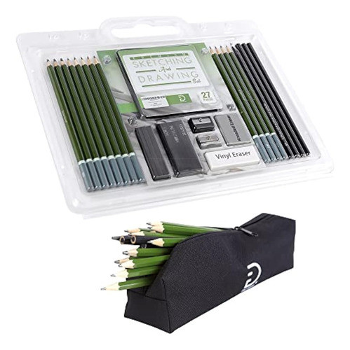 Juego De Lápices De Dibujo: Kit De Suministros De Dibujo Con 0