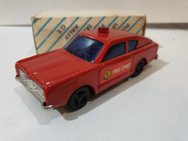 Antiguo Juguete Auto De Lata Bombero Ford Taunus 0