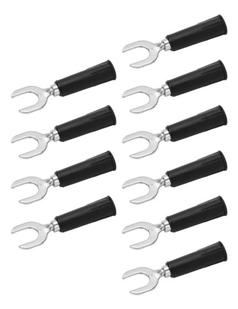 Conector Elétrico Fork Spade Wire 10 Unidades Banana Plug 0