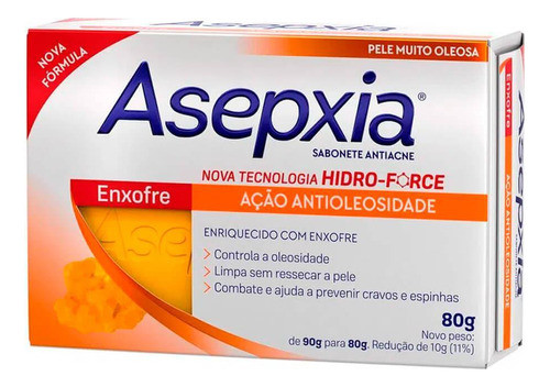Asepxia Sabonete Enxofre Com 80g 0