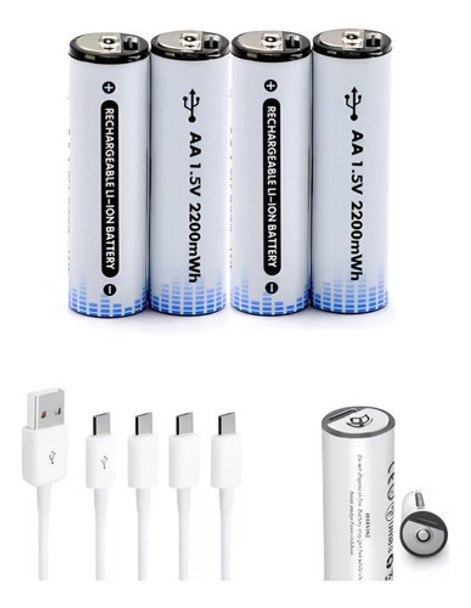 Pack De 4 Pilas Aa Recargables Usb C Var552 Circuit 0
