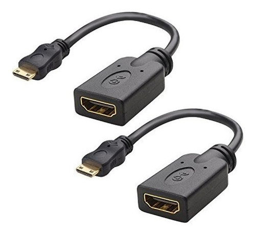 El Cable Importa 2 Paquetes De Adaptador Mini Hdmi A Hdmi (a 0
