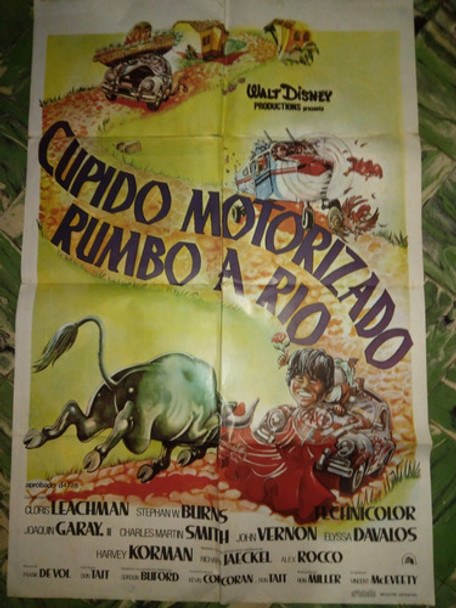 Poster Pelicula Cupido Motorizado Rumbo A Rio * Disney 1980 0