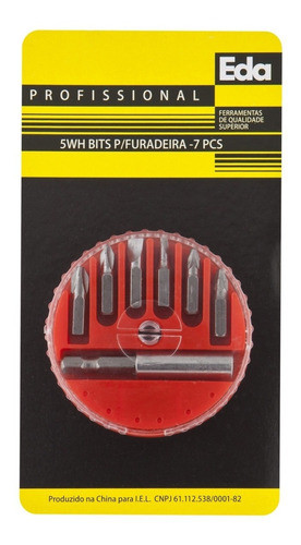 Bits P/ Parafusadeira C/7 Pçs+1 Suporte 5wh Eda 0
