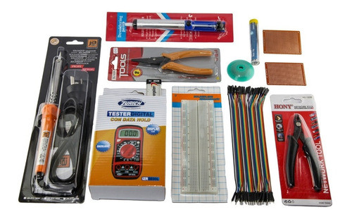 Kit X11 Escolar Electronica Super Completo Tester Solda Htec 0