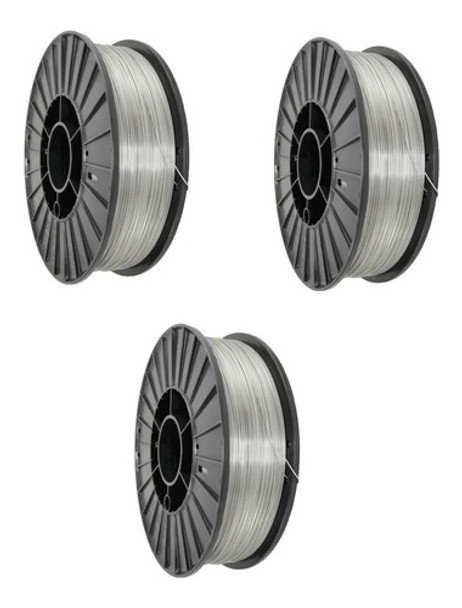 3 Rollos Alambre Mig Soldar Sin Gas Flux 0,8mm 1 Kg Gladiato 0