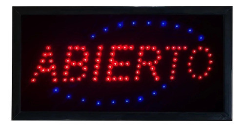 Cartel Abierto Luminoso Led 220v Comercios Nocturnos Barril 0