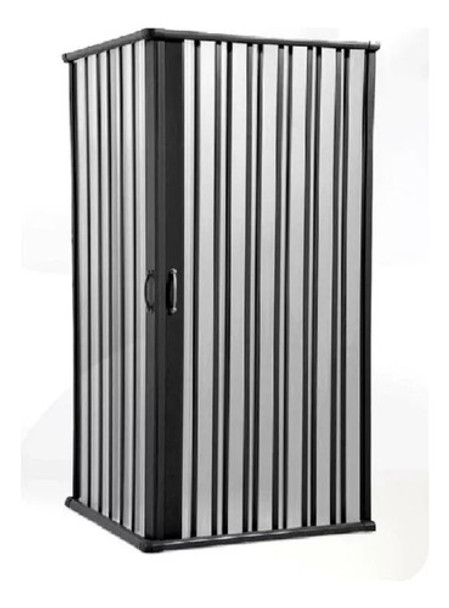 Mampara Plegable Pvc Esquinero En L 0,55 X 0,55 Negra Ducha 0