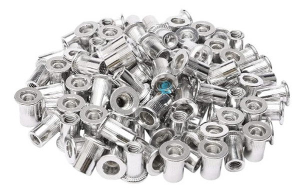 Remache Roscado Tuerca Aluminio M6  Cabez Ancha X 100guiller 0