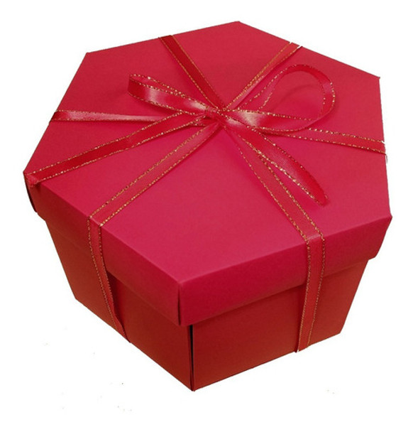 Caja Explosiva Sorpresa Regalo Diy Día Madre Hex Roja Grande 0 Caja Explosiva Sorpresa Regalo Diy Día Madre Hex Roja Grande 0