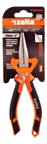 Pinza De Punta Industrial 6 Pulgadas Zelta X 6 Uni 0