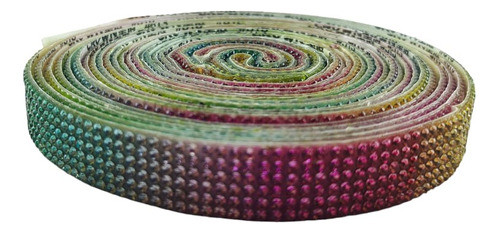 Strass Autoadhesivo Arcoiris 6hileras X4,5m 0