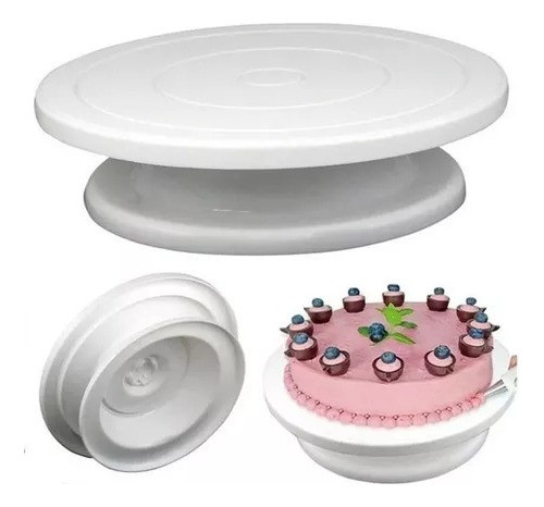 Plato Soporte Base Giratoria Para Torta Decoración Repostera 0