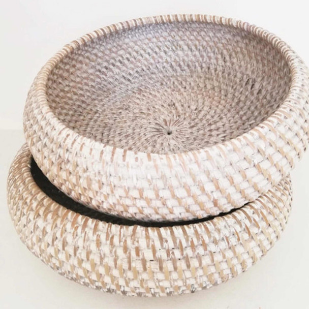 Bandeja Tipo Cuenco Circular De Rattan 0
