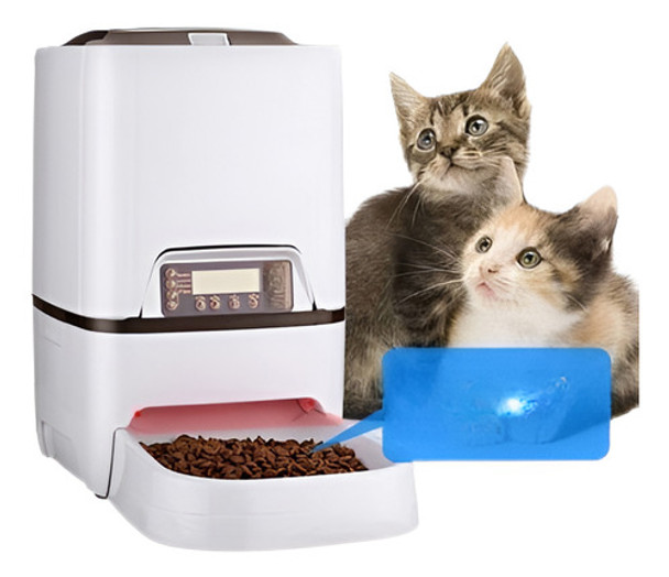 6l 4 Comidas Auto Alimentador De Mascotas Animales Perro Gat 0